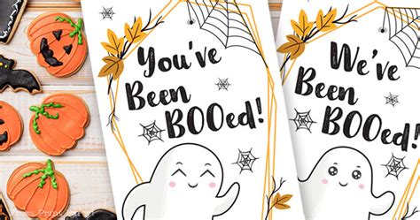 paper booed sign youve  booed halloween printable sign weve