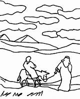 Donkey Mary Coloring Pages Joseph Depiction Egypt Pulling Flight Into Riding Tocolor sketch template