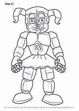 Freddy Coloring Circus Baby Pages Fazbear Nights Five Draw Drawing Fnaf Step Colorear Freddys Para Printable Dibujos Sheets Sister Für sketch template