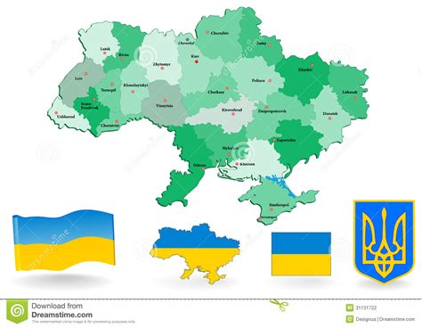 Mapa Político De Ucrânia Fotografia De Stock Imagem 31131722