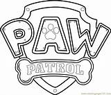 Patrol Paw Coloring Pages Badges Badge Getdrawings sketch template