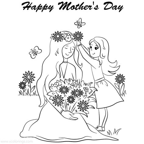 mothers day coloring pages  daughter xcoloringscom