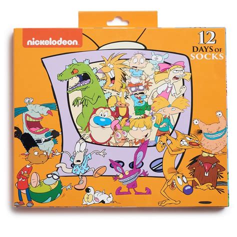the front of the box features your favorite cartoon characters bursting