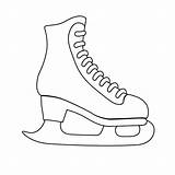 Coloring Ice Skate Skates Skating Drawing Craft Winter Outline Printable Crafts Draw Pages Color Party Kids Pattern Print Printables Skater sketch template
