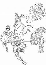 Coloring Fantastic Four Pages Superheroes Printable Fantastiques Coloriage Info Book Kb sketch template