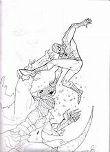 Lizard Spiderman sketch template
