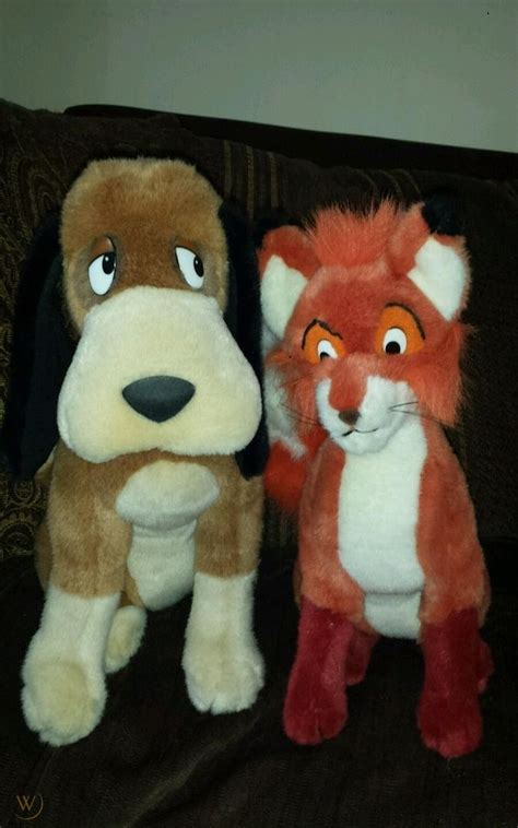 Disney Adult Tod Copper Soft Plush Toys Mega Rare Fox And Hound