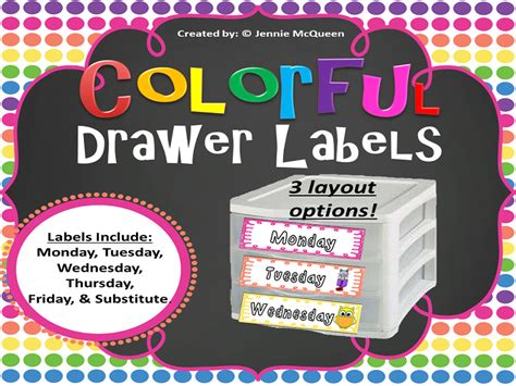 days   week labels colorful teaching resources