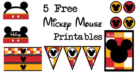 mickey mouse  printables printable templates
