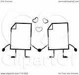 Mascots Document Holding Hands Clipart Cartoon Blank Cory Thoman Note Outlined Coloring Vector Help 2021 Clipartof sketch template