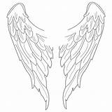Coloring Wings Angel Pages Printable Print sketch template