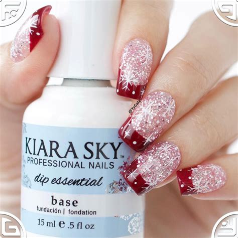 ️winter Christmas Nail Tips With Kiara Sky Dip Acrylic Powder ️i Use