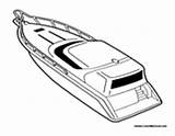 Boat Speed Coloring Pages Boats Fast Speedboat Yacht Colormegood Transportation sketch template