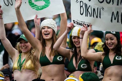 Bay Bikini Fans Packers Today Green Bare Photo