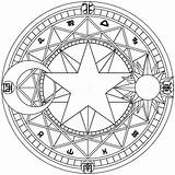 Wiccan Celestial Magici Cerchi Pagan Magia Spells Cardcaptor Sigil Mathis sketch template