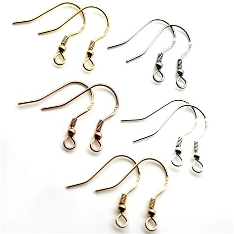 sterling silver rose gold earring findings earring hooks clasps
