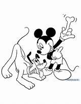 Pluto Mickey Coloring Pages Disney sketch template