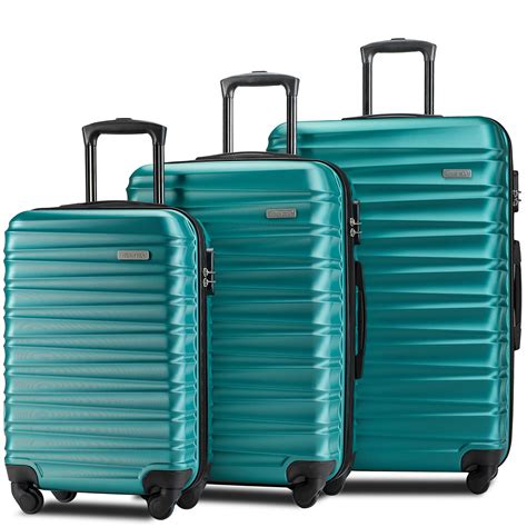 urhomepro  piece luggage travel set    carry  luggage  spinner wheels