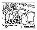 Bread Coloring Pages Printable Slices sketch template
