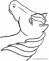 Horse Coloring Pages Color Head Horses Kids Animal Printable Sheets Stick Template Outline Applique Patterns Drawing Pattern Sheet Printables Quilt sketch template
