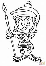 Roman Coloring Pages Soldier Cartoon Rome Drawing Spear Gladiator Printable Ancient Clipart Brutus Shield Print Colouring Color Sheets Pdf Dot sketch template