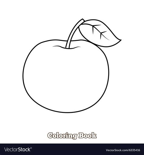 apple coloring book royalty  vector image vectorstock