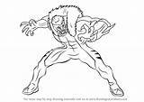 Sabretooth Drawingtutorials101 Tooth Sabre Wolverine sketch template