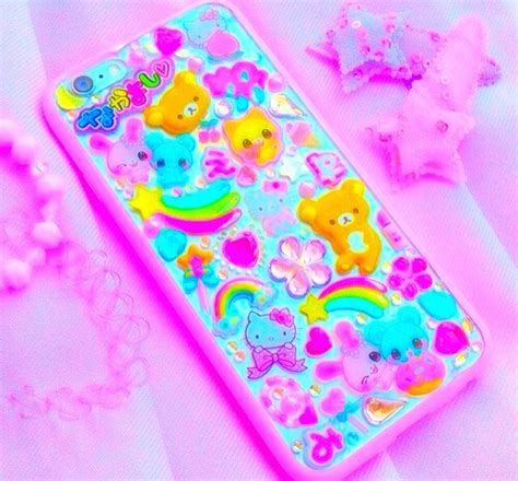 Bright Iphone Kawaii Neon Pastel Phone Case Pink