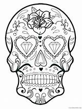Skulls Suger Coloring4free Colorings Getcolorings sketch template