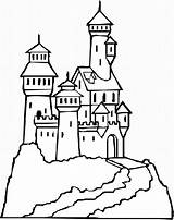 Castle Coloring Printable Pages Clipart Kids sketch template