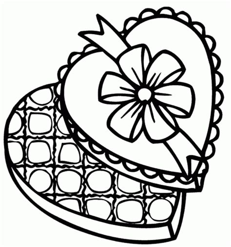 chocolate valentine coloring page cartoon coloring coloring home