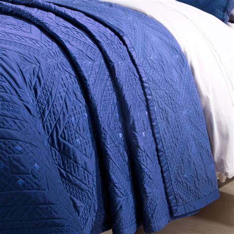 fern crystal luxury navy blue quilt calla angel