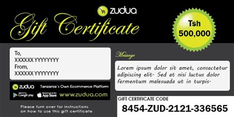 buy gift card  zudua tanzanias largest ecommerce platform