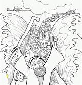 Moses Parting Divyajanani sketch template