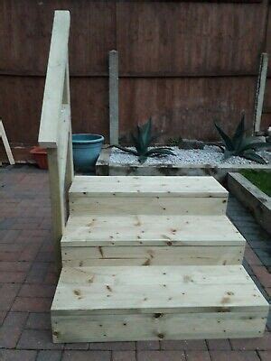 caravan mobile home spa garden wooden steps quality handmade ebay