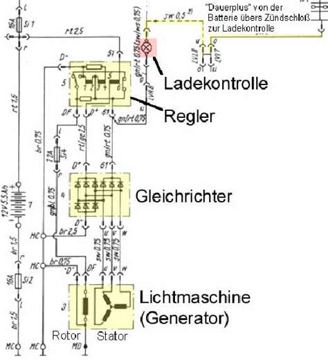 schaltplan lichtmaschine auto wiring diagram