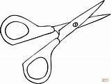 Coloring Scissors Pages Printable Drawing sketch template