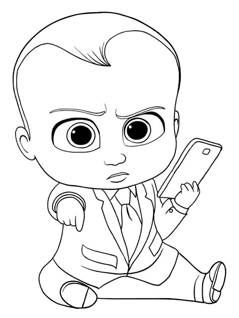 printable  boss baby coloring pages