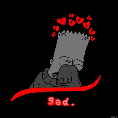 Pixilart Sad Bart Simpson By Let Me Go