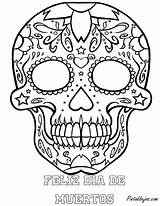 Dia Coloring Skull Pages Muertos Dead Mandala Los Catrina Del Adults El Las Skulls Mask Mascara Feliz Madres Getcolorings Getdrawings sketch template