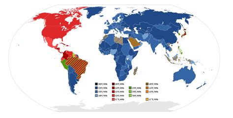 world domestic voltage frequency map