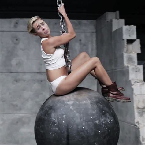Miley Cyrus Wrecking Ball Parody Video Popsugar Celebrity