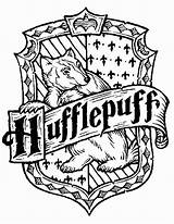 Gryffindor Coloring Pages Getcolorings Crest Hufflepuff sketch template