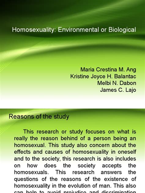 homosexuality ppt homosexuality sexual orientation