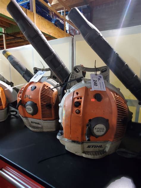stihl br gas powered  mounted leaf blower  auctions