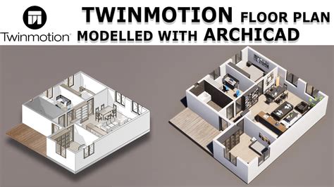 twinmotion render tutorial  floor plan modelled  archicad youtube
