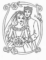 Coloring Pages Wedding Barbie Colouring Printable Kids King Queen Queens Teacher Students Educative Coloringhome Search sketch template