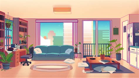 living room background   chime animation  hjeojeo anime