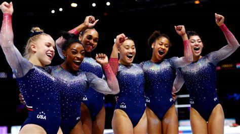 simone biles stars as us women win record 7th straight world gymnastics