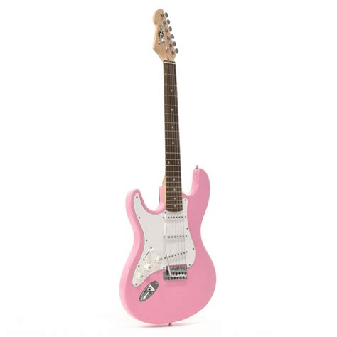 la left handed electric guitar  gearmusic pink